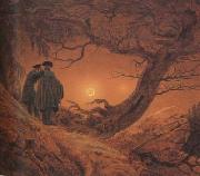 Two Men Contemplating the Moon (mk10) Caspar David Friedrich